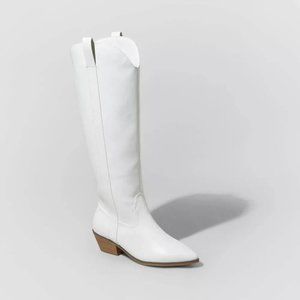 Universal Thread Sommer Western Boots - Off White - Womens 7.5 - NEW